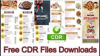 Flyers design free cdr file / download 2 menu card design