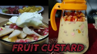 Easy home made fruit custard|fruits| |custard| made for my students. #foodvlog #vlog #custard