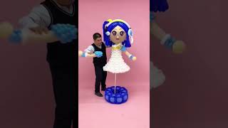 Make a doll out of balloons | Creative Balloon Twist #Short #balloon