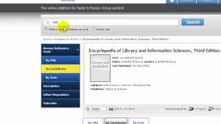 Search by Author in the Encyclopedia of Library and Information Sciences