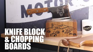 Making a Custom Knife Holder and Cutting Board - Plus Laser Engraving |  Innovate Project