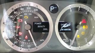 Aston Martin DB9 Volante with secondary cat delete startup sound.