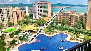 Sea & pool view furnished 1-bedroom apartment for sale Royal Beach Barcelo Sunny Beach Bulgaria