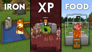 Minecraft: Top 3 MUST HAVE Farms for your first day | Survival 1.19