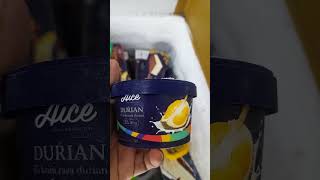 hunting cobain makan es krim aice durian cup enak banget @4anakrambow #shorts