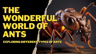 THE WONDERFUL WORLD OF ANTS: EXPLORING DIFFERENT TYPES OF ANTS