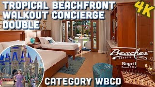 Tropical Beachfront Walkout Concierge Double - 4K Tour - WBCD - Beaches Negril