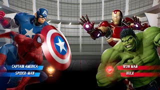 Spiderman & Captain America vs. Iron Man & Hulk Fight - Marvel vs Capcom Infinite PS4 Gameplay