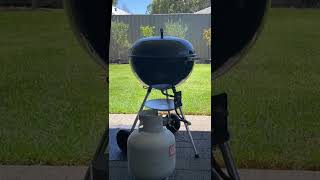 Weber Kettle gas setup for fire ban days.