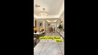 Modern living room and dining room l luxury living room design idea  #PropertyPlans #Shorts