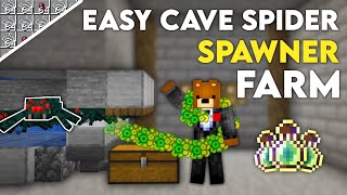 Minecraft CAVE SPIDER Spawner XP Farm | Easiest design 1.19