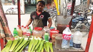 How to making and eating aloe vera juice street food ! Healthy Popular Street Food 2020