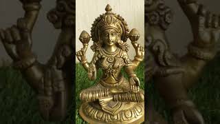 Lakshmi vegraham. Height - 8 inches.#homedecor#brass#brassstatue#statue#devi