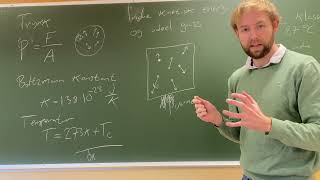 Fysikk 1 - Kort intro til termofysikk, Pascal, temperatur og indre energi i ideell gass