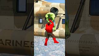 HULK BROTHERS SAVING FALLING RED-HULK (GTA V SHORTS) | #Hulk | #GTA5 | #Shorts