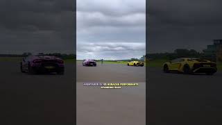 LAMBORGHINI AVENTADOR SV VS HURACAN PERFORMANTE #car #race #lamborghini #youtube #shorts