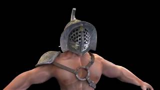 Low Poly Roman Gladiator Character Design