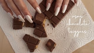 asmr | tapping & scratching on chocolate