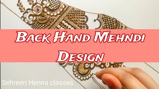 Day- 27| easy & beautiful mehndi design for back hand||latest Back hand Mehndi design