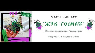 Обзор броши по мастер-классу "Жук Голиаф"