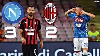 Napoli vs Milan (3-2) NAPOLI COMES BACK FROM 2-0 TO WIN! MERTENS WINNER! 25/8/18