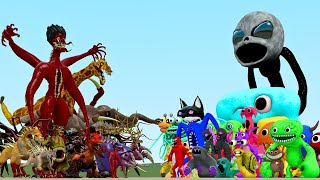 All New Zoochosis Monsters Vs All Garten Of Banban Monsters In Garry's Mod