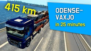 ETS 2 | Transporting CAR cargo from Denmark to Sweden | Gameplay No commentary