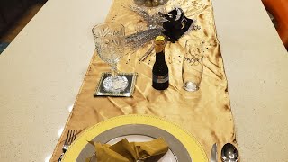 New Year's Eve Tablescape and Cocktail|Festive Date Night Table Decor