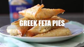 Greek feta pies with honey and oregano