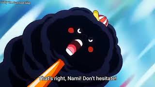 Nami and Zeus Combined attack on sheraphim jinbe 🌩️⚡| one piece episode 1110 English subtitles #nami