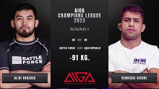 - 91 kg Alibi Orazbek Battle Force vs Henrique Cardoso Acai republic