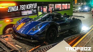 Pagani Zonda 760 Kiryu unloading at Ritz Carlton for Pagani’s 25th Anniversary Event!