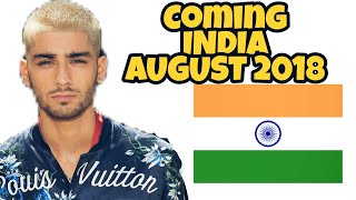 Zayn Malik Is Coming To India for a multi-city tour  August 2018