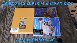 Unboxing Stray Kids (1st Album Repackage IN生) & Super M (Super One Album)