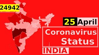 corona update 25 April:  Spread of coronavirus cases in indian states