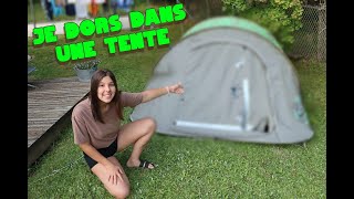 Je dors dans une tente DEHORS!!!