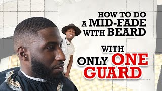 Bald Mid Fade Haircut with Beard Tutorial ✨