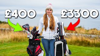 +2 golfer plays with BARGAIN golf clubs... Can she break par?