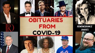 Obituaries from Covid -19 - Famous celebrities/personalities we've lost in 2019 to 2022-EP-1