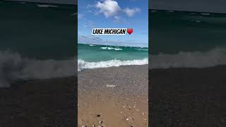 Lake Michigan♥️ #fyp #shorts #short #shortvideo #lakemichigan #lake #beach #greatlakes #shortsfeed