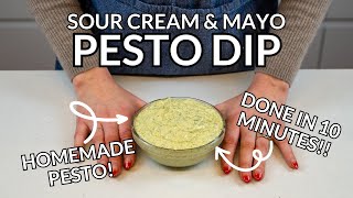 SIMPLE Homemade Pesto Dip - Perfect Appetizer for Parties!