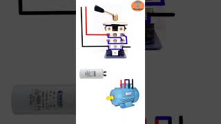 Single phase motor reverse forward wiring connection diagram #shorts #wiring #electricalvideos