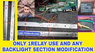 ONLY 1RELAY USE, AND ANY BACKLIGHT SECTION MODIFY ! USE ORIGINALLY REMOTE ON OFF .