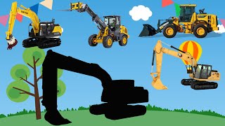 heavy machine puzzle, excavator  重機パズル ショベルカー