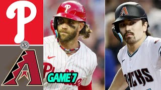 Arizona Diamondbacks vs Phillies NLCS (10.24.23) GAME 7 Hightlights | MLB Hightlights 2023