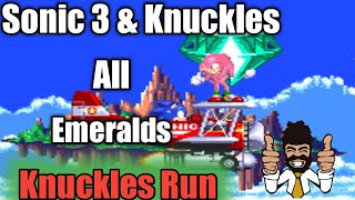 Sonic 3 and Knuckles All Chaos Emeralds/Super Emeralds  Knuckles Playthrough