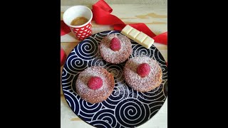 Muffin al cioccolato bianco e lamponi