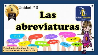 2° SEC  UNIDAD # 8 LAS ABREVIATURAS