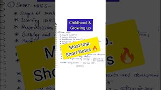 childhood and growing up important questions 2024 MDU | mdu b.ed 1st year imp. ques #mdu #shorts