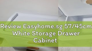 Review Easyhome.sg 57/45cm White Storage Drawer Cabinet